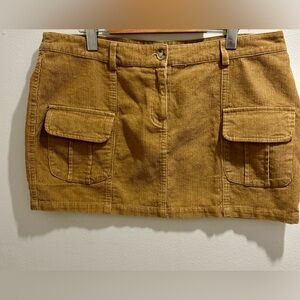 Y2K Corduroy Cargo Mini Skirt, Vintage  2000